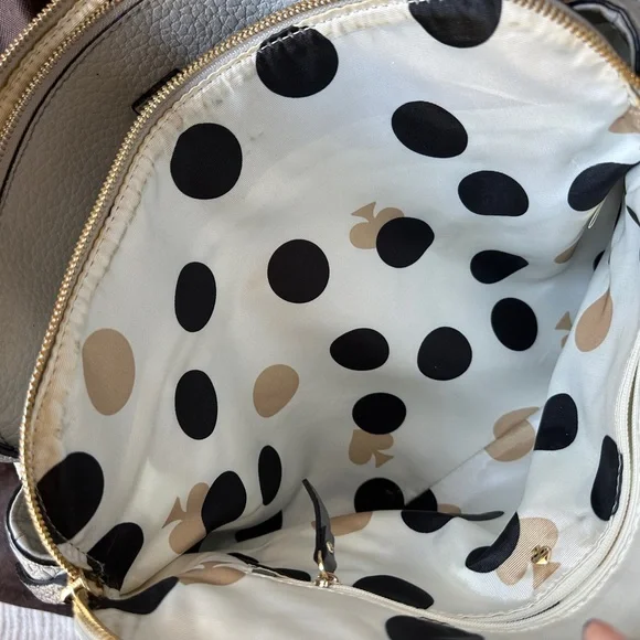 Kate Spade Maise Grove Court Pebbled Leather
purse Gray - Picture 4 of 14